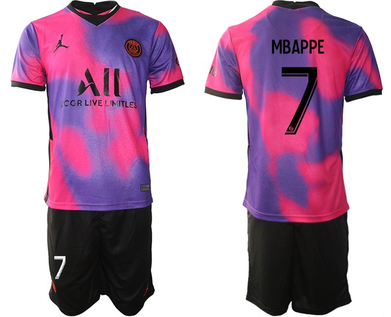 Men 2020-2021 Club Paris St German away purple #7 Soccer Jersey
